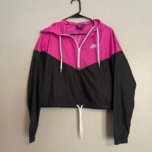 Nike- Cropped Zipper Rain Coat